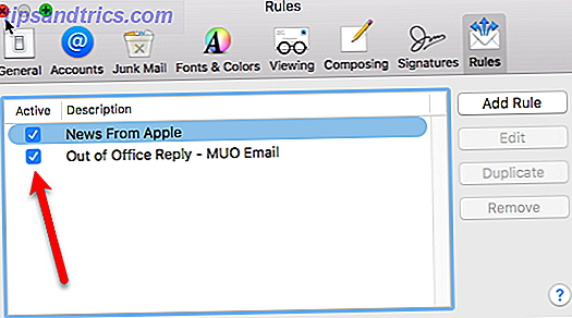 do out of office reply in mail for mac